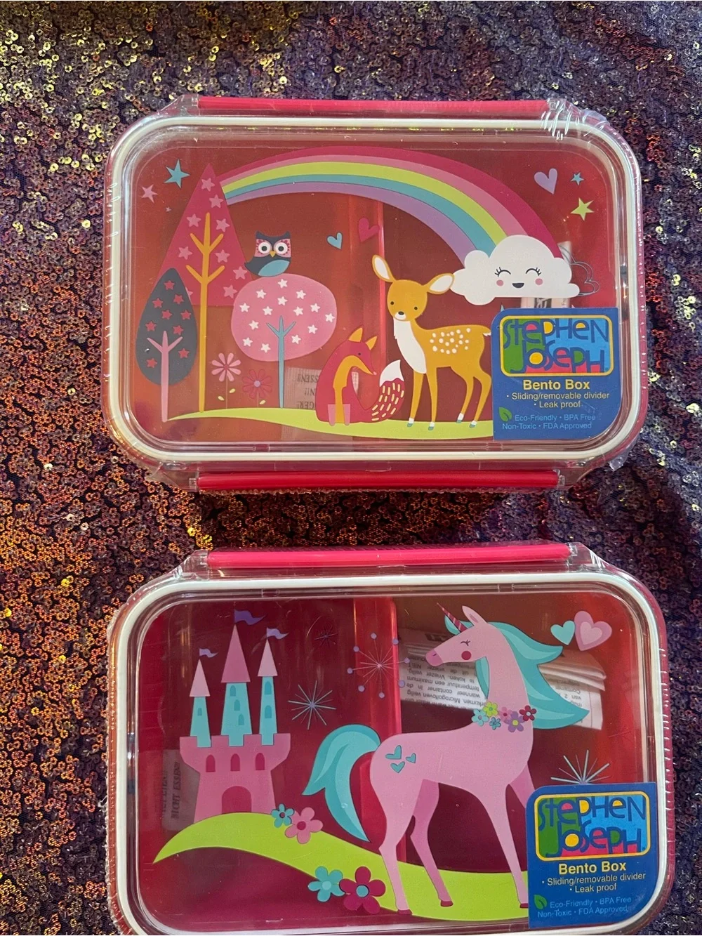 Kids Pink Animal & Castle Snack Bags - 13 lunchboxes individual or bulk
